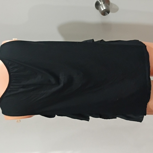 💜LOFT Black Layered Ruffle Blouse - Picture 3 of 4